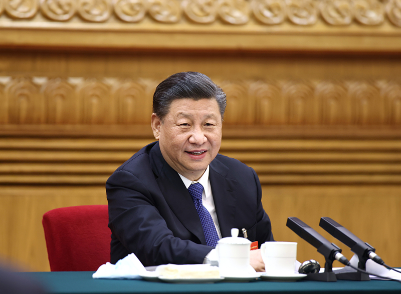 2021年3月5日，中共中央<span class="sensitiveWord"><span class="sensitiveWord"><span class="sensitiveWord">总书记</span></span></span>、国家主席、中央军委主席<span class="sensitiveWord"><span class="sensitiveWord"><span class="sensitiveWord">习近平</span></span></span>参加十三届全国人大四次会议内蒙古代表团的审议。