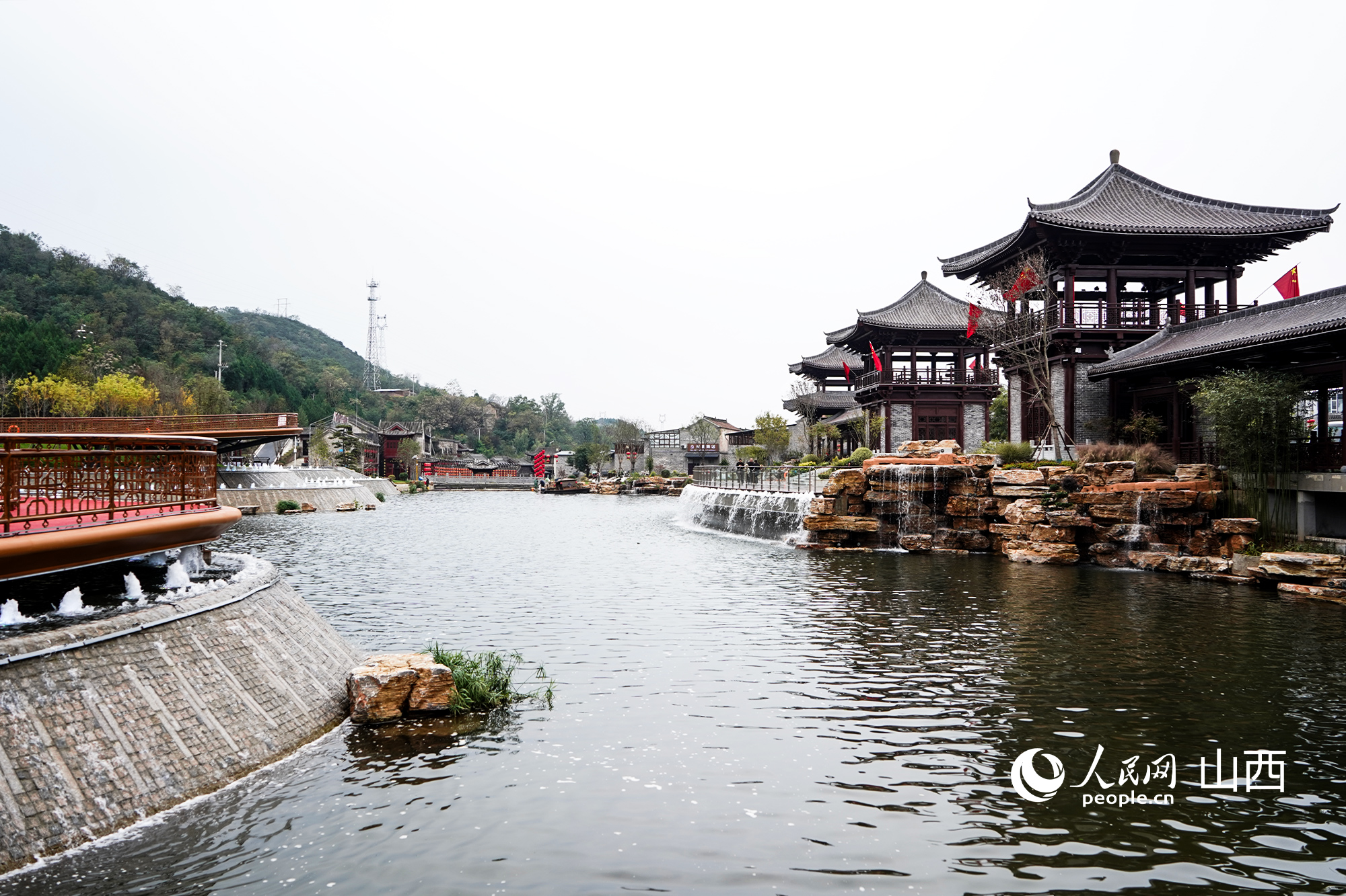 晋城市阳城县上庄、中庄连通的水系景观。焦搏文摄
